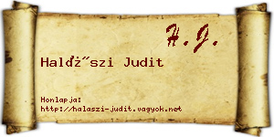 Halászi Judit névjegykártya