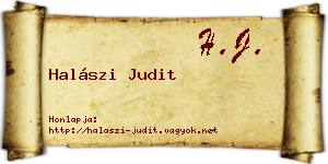Halászi Judit névjegykártya